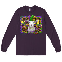 Plum mardi gras baby sheep king cake fleur de lis Long Sleeve Tee - RanaPortraitStore