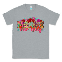 Heather Grey madre our lady Classic Tee - texasbilliewilder