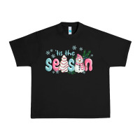 Black tis the season snowman and christmas cake Urban Heavy Tee - MaliasSmallBusiness