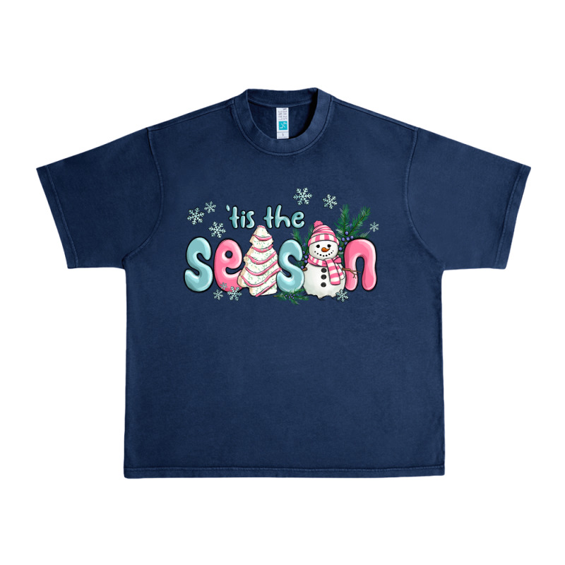 Tis The Season Snowman And Christmas Cake Urban Heavy Tee by MaliasSmallBusiness | Teevron