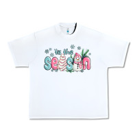 White tis the season snowman and christmas cake Urban Heavy Tee - MaliasSmallBusiness