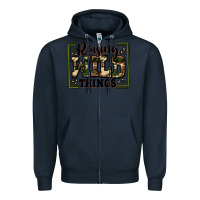 Navy raising wild things Zipper Hoodie - Zillion Design Studio