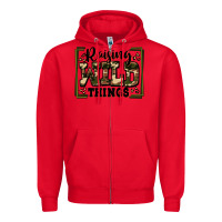Red raising wild things Zipper Hoodie - Zillion Design Studio