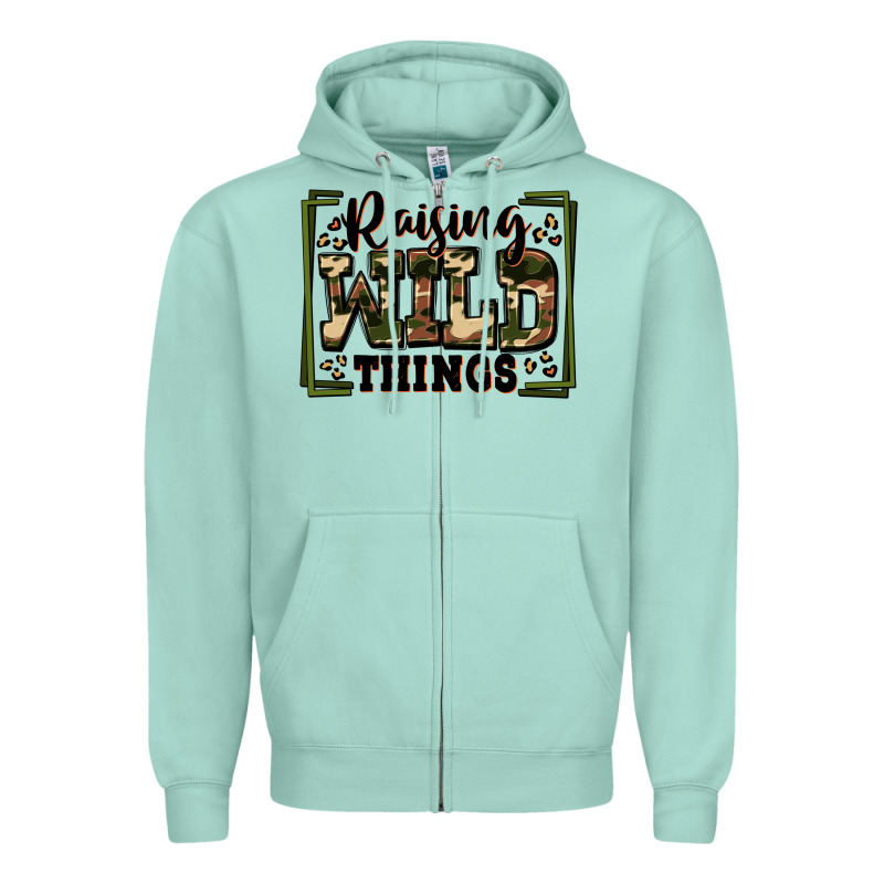 Raising Wild Things Zipper Hoodie by Zillion Design Studio | Teevron
