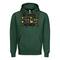 Sports Green raising wild things Zipper Hoodie - Zillion Design Studio