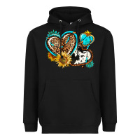 Black western leopard pride  hearts Heavyweight Hoodie - AdoDesignShop