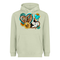 Matcha western leopard pride  hearts Heavyweight Hoodie - AdoDesignShop