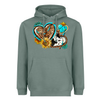Sage western leopard pride  hearts Heavyweight Hoodie - AdoDesignShop