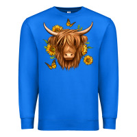 True Royal sunflowers long haired cow Premium Sweatshirt - Jasminsmagicworld