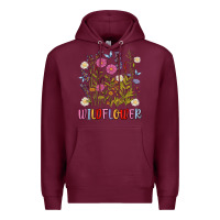 Burgundy wildflower malias Premium Hoodie - MaliasSmallBusiness