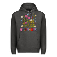 Charcoal Heather wildflower malias Premium Hoodie - MaliasSmallBusiness