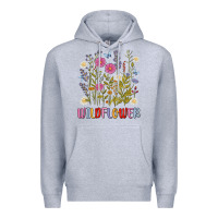 Heather Grey wildflower malias Premium Hoodie - MaliasSmallBusiness