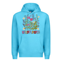 Ocean Blue wildflower malias Premium Hoodie - MaliasSmallBusiness