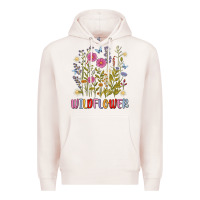 Pale Pink wildflower malias Premium Hoodie - MaliasSmallBusiness