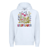 White wildflower malias Premium Hoodie - MaliasSmallBusiness