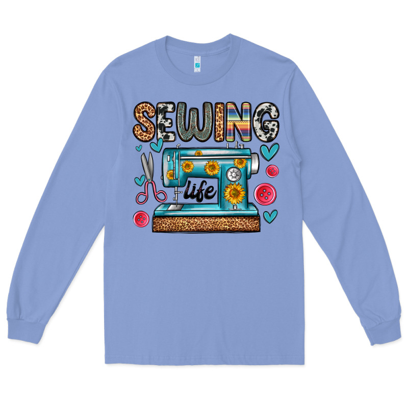 Sewing Life Long Sleeve Tee by Zillion Design Studio | Teevron