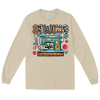Mushroom sewing life Long Sleeve Tee - Zillion Design Studio