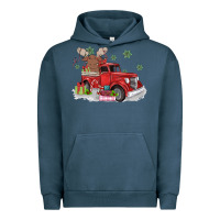 Pigment Midnight Navy christmas truck Urban Hoodie - MaliasSmallBusiness