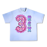 Grape Ice 3 rex pink dinosaur Urban Heavy Tee - MaliasSmallBusiness