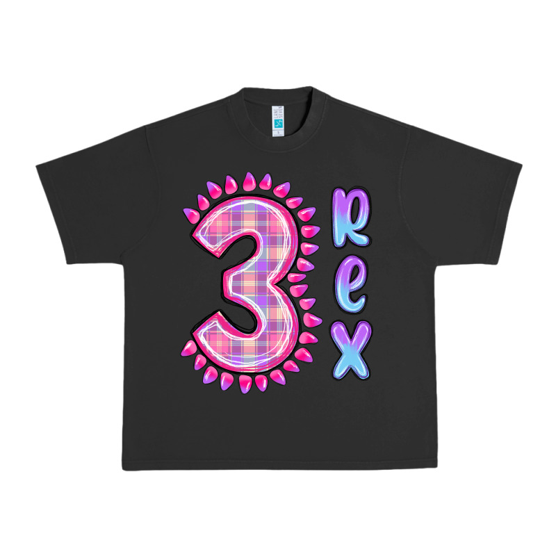 3 Rex Pink Dinosaur Urban Heavy Tee by MaliasSmallBusiness | Teevron