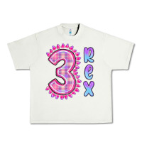 Pistachio 3 rex pink dinosaur Urban Heavy Tee - MaliasSmallBusiness