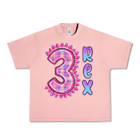 Salmon 3 rex pink dinosaur Urban Heavy Tee - MaliasSmallBusiness