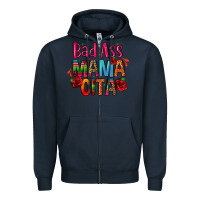 Navy bad ass mama cita Zipper Hoodie - CTS Tumbler Store