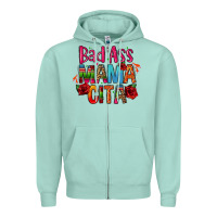 Seafoam bad ass mama cita Zipper Hoodie - CTS Tumbler Store