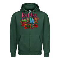 Sports Green bad ass mama cita Zipper Hoodie - CTS Tumbler Store