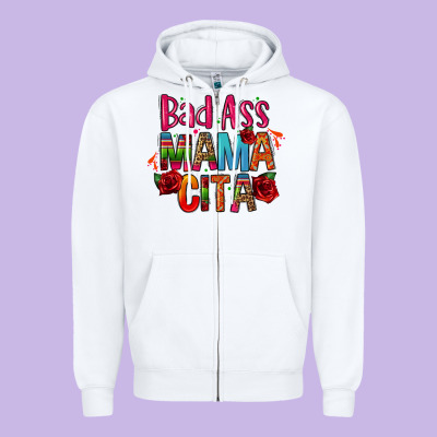 Bad Ass Mama Cita Zipper Hoodie Designed By Cts Tumbler Store