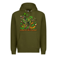 Army Green shamrockscrusher t rex and horseshoe Premium Hoodie - AdoDesignShop