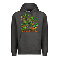Charcoal Heather shamrockscrusher t rex and horseshoe Premium Hoodie - AdoDesignShop