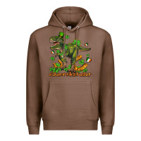Chestnut shamrockscrusher t rex and horseshoe Premium Hoodie - AdoDesignShop