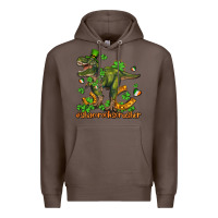 Coffee shamrockscrusher t rex and horseshoe Premium Hoodie - AdoDesignShop