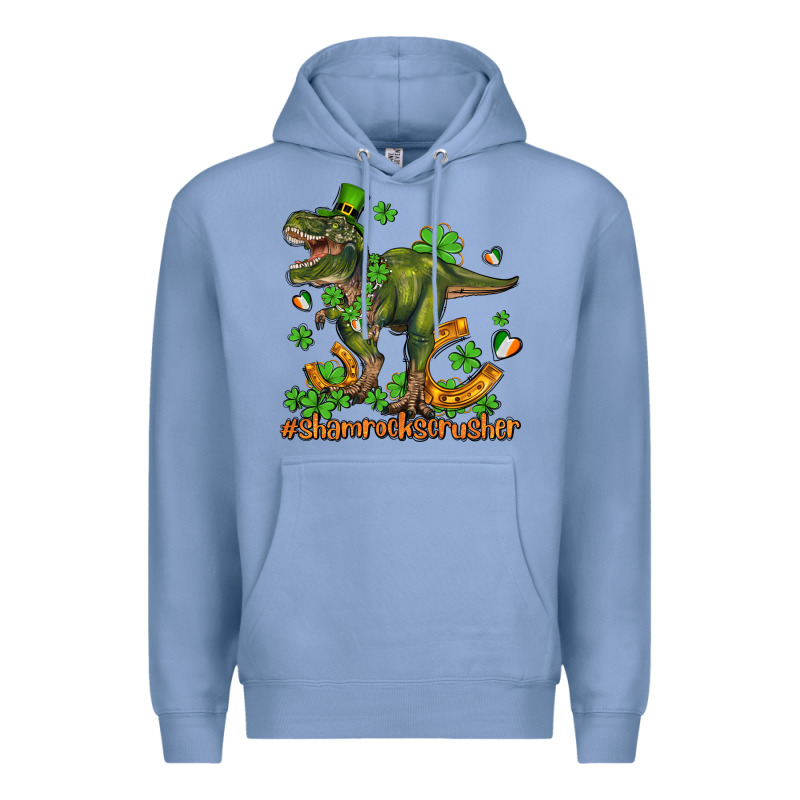 Shamrockscrusher T Rex And Horseshoe Premium Hoodie by AdoDesignShop | Teevron