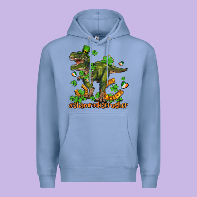 Shamrockscrusher T Rex And Horseshoe Premium Hoodie Designed By Adodesignshop