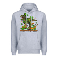 Heather Grey shamrockscrusher t rex and horseshoe Premium Hoodie - AdoDesignShop