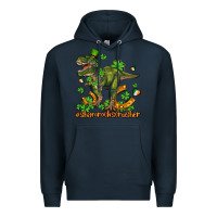 Navy shamrockscrusher t rex and horseshoe Premium Hoodie - AdoDesignShop
