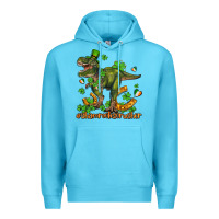 Ocean Blue shamrockscrusher t rex and horseshoe Premium Hoodie - AdoDesignShop
