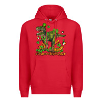Red shamrockscrusher t rex and horseshoe Premium Hoodie - AdoDesignShop