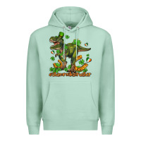 Seafoam shamrockscrusher t rex and horseshoe Premium Hoodie - AdoDesignShop