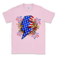 Bubblegum Pink American lightning bolt Classic Tee - Zillion Design Studio