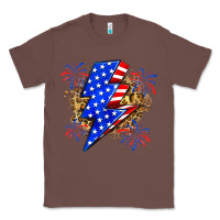 Chestnut American lightning bolt Classic Tee - Zillion Design Studio