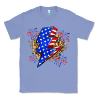 Colony Blue American lightning bolt Classic Tee - Zillion Design Studio