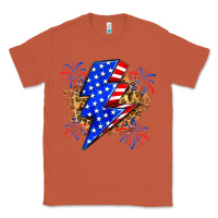 Copper American lightning bolt Classic Tee - Zillion Design Studio