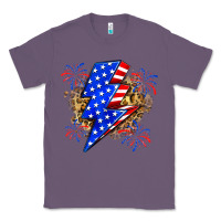 Lavender American lightning bolt Classic Tee - Zillion Design Studio