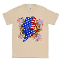 Mushroom American lightning bolt Classic Tee - Zillion Design Studio