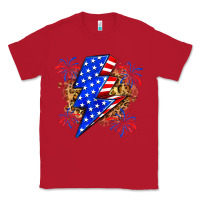 Red American lightning bolt Classic Tee - Zillion Design Studio