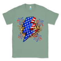 Sage American lightning bolt Classic Tee - Zillion Design Studio