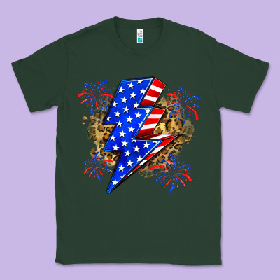 American Lightning Bolt Classic Tee Designed By Zillion Design Studio